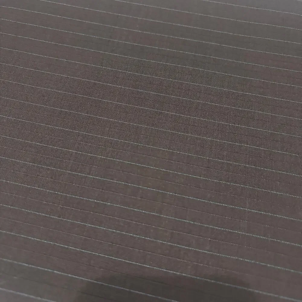 Black Blue Tan Stripe Wool Poly Shirting Fabric 3.5 Yds 60